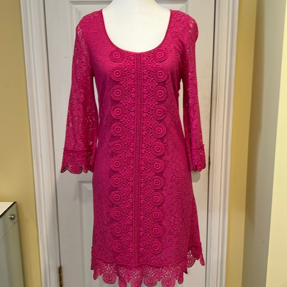 Laundry hot pink lace dresss